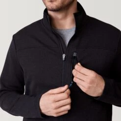 Men's Rec Double Knit Full Zip Jacket -Free Country Shop 13IMAS3540BLACKHEATHER 2212 SS23 033
