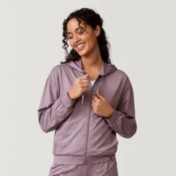 Women's Cloud Knit Zip Hoodie -Free Country Shop 14ALAS3470TAUPECHILL 2212 SS23020