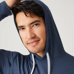 Men's Sueded Flex Hoodie -Free Country Shop 14AMAF2504 NAVY HEATHER 0042