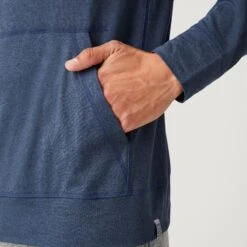 Men's Sueded Flex Hoodie -Free Country Shop 14AMAF2504 NAVY HEATHER 0049