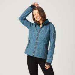 Women's Aeris Super Softshell® Jacket -Free Country Shop 30 LOF2116 TEAL SLATE CHEVRON FC 77 1252