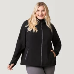 Women's Plus Size Aeris Super Softshell® Jacket -Free Country Shop 30 LOF2116X Black 2208 FW 027