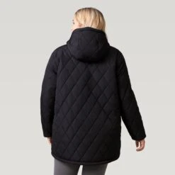 Women's Plus Size Stratus Lite Reversible Long Jacket -Free Country Shop 462 LOF12302X Black 2208 FW 049