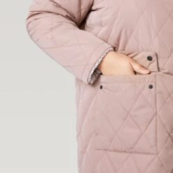 Women's Plus Size Stratus Lite Reversible Long Jacket -Free Country Shop 462 LOF12302X Mushroom 2208 FW 047