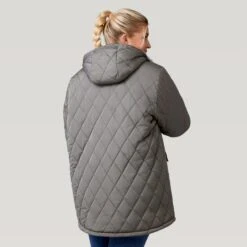 Women's Plus Size Stratus Lite Reversible Long Jacket -Free Country Shop 462 LOF12302X Olive Vine 2208 FW 070