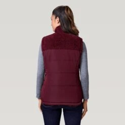 Women's Lansby Stratus Lite Reversible Vest -Free Country Shop 462 LOF2602R Dark Cherry 2208 FW 038
