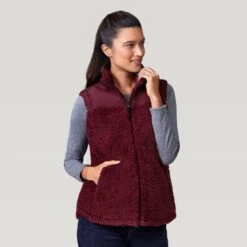 Women's Lansby Stratus Lite Reversible Vest -Free Country Shop 462 LOF2602R Dark Cherry 2208 FW 052