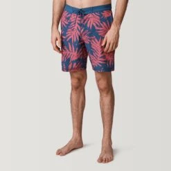 Men's Palm Block Cargo Surf Swim Short -Free Country Shop 488MSS35031623CORALSAND 2212 SS23 005