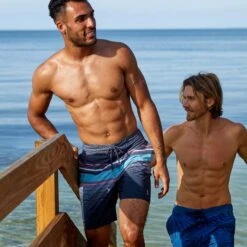 Men's Diamond Plate Stripe Surf Swim Short -Free Country Shop 488MSS3503488MSS3504 A065 030