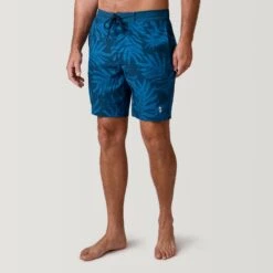 Men's Palm Block Cargo Surf Swim Short -Free Country Shop 488MSS3503DARKNAVY 2302 SS23 008