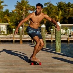 Men's Diamond Plate Stripe Surf Swim Short -Free Country Shop 488MSS3504 A036 029