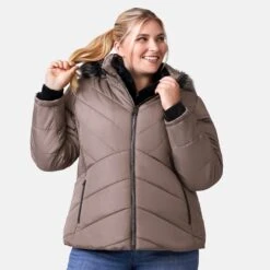 Women's Plus Size Brisk II Parka Jacket -Free Country Shop 512 LOF2705X Fossil 2208 FW 017