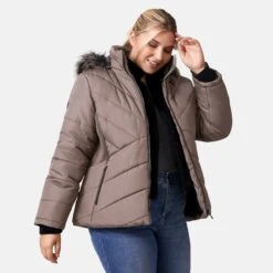 Women's Plus Size Brisk II Parka Jacket -Free Country Shop 512 LOF2705X Fossil 2208 FW 043