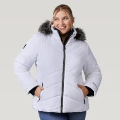 Women's Plus Size Brisk II Parka Jacket -Free Country Shop 512 LOF2705X White 2208 FW 008