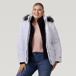 Women's Plus Size Brisk II Parka Jacket -Free Country Shop 512 LOF2705X White 2208 FW 022