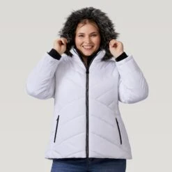 Women's Plus Size Brisk II Parka Jacket -Free Country Shop 512 LOF2705X White 2208 FW 043