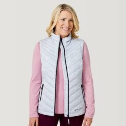 Women's FreeCycle® Lansby Packable Puffer Vest 19 Women's FreeCycle® Lansby Packable Puffer Vest -Free Country Shop 513 LOF2620 SILVER CHIP 0046