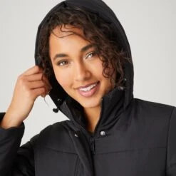 Women's FreeCycle® Lansby Long Puffer Jacket -Free Country Shop 513 LOF2703 BLACK 2516