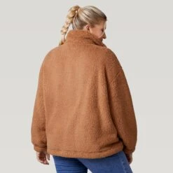 Women's Plus Size FreeCycle® Dimi Sierra Butter Pile® Jacket -Free Country Shop 519 LOF2830X Camel 2208 FW 039