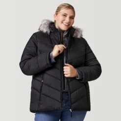 Women's Plus Size Unstoppable II Poly Air Touch Jacket -Free Country Shop 52 LOF77252X Black 2208 FW 028 31355e22 8954 49eb a5ee f8c98cdf2a81