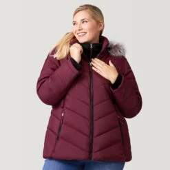 Women's Plus Size Unstoppable II Poly Air Touch Jacket -Free Country Shop 52 LOF77252X Brick Red 2208 FW 003
