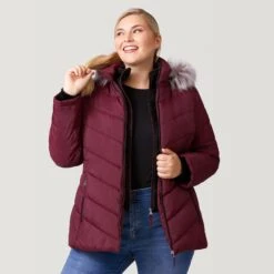 Women's Plus Size Unstoppable II Poly Air Touch Jacket -Free Country Shop 52 LOF77252X Brick Red 2208 FW 038