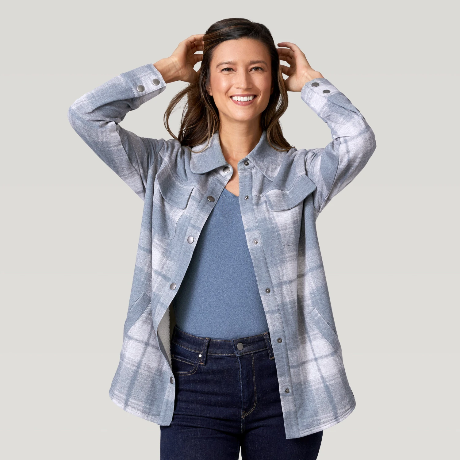 Women's Luxe+ Sherpa Lined Shirt Jacket 4 Women's Luxe+ Sherpa Lined Shirt Jacket - Image 2