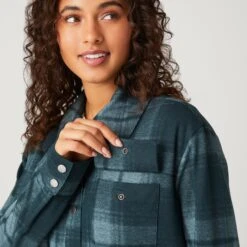 Women's Luxe+ Sherpa Lined Shirt Jacket 17 Women's Luxe+ Sherpa Lined Shirt Jacket -Free Country Shop J53LAF2449 PINE FA73 0251