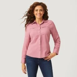 Women's Venture Shirt -Free Country Shop J70L2A822 MAUVE CLAY 006