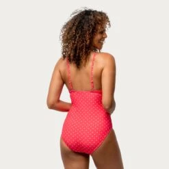 Women's Polka Dot Twist Front One-Piece Swimsuit 7 Women's Polka Dot Twist Front One-Piece Swimsuit -Free Country Shop SA2004137 POPPY RE 056
