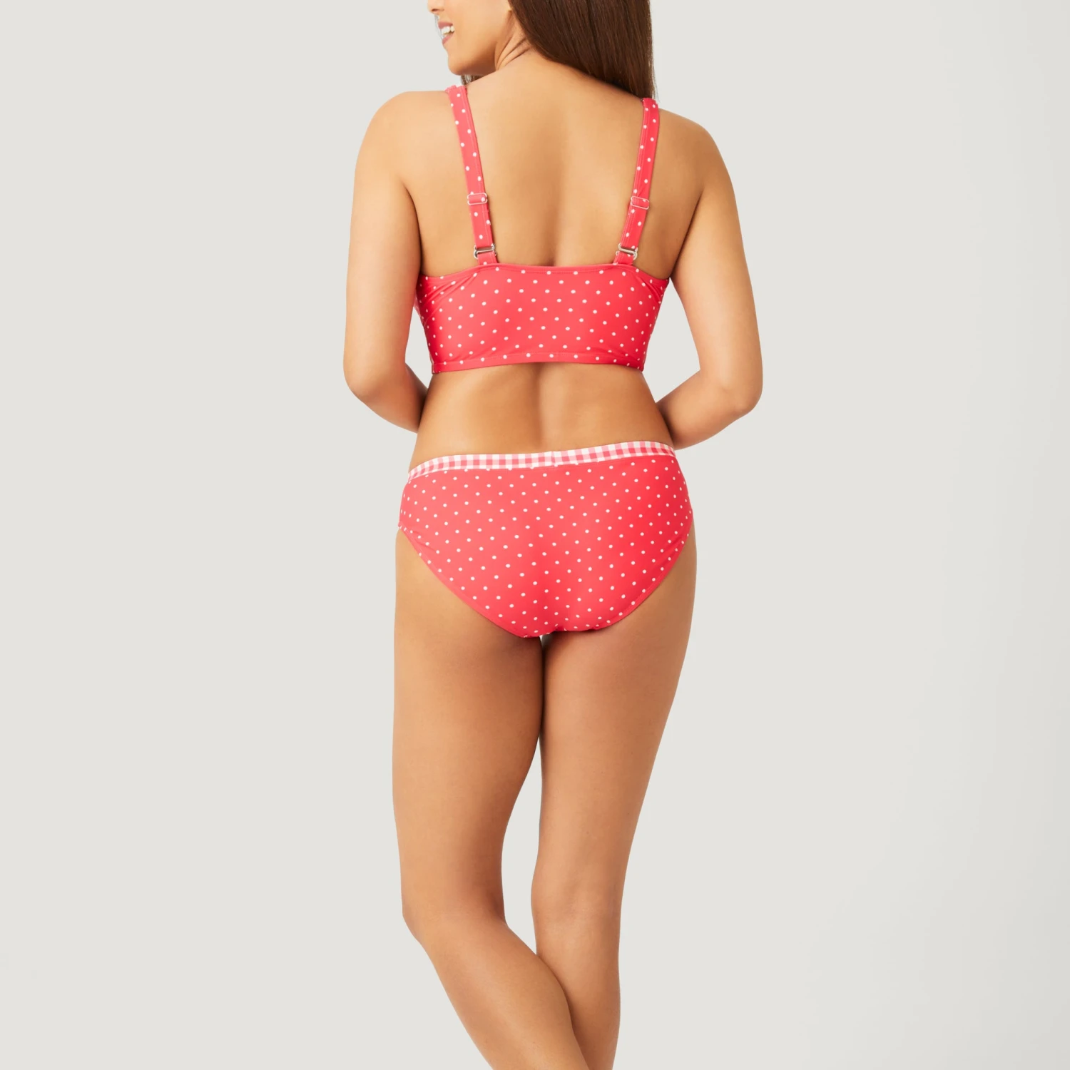 Women's Polka Dot/Gingham Ruffle Bikini Top 5 Women's Polka Dot/Gingham Ruffle Bikini Top - Image 3