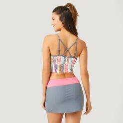 Women's Striped V-Neck Croptini Top 10 Women's Striped V-Neck Croptini Top -Free Country Shop SA2220157 PEONY 062