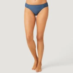 Women's Side Ruched Bikini Bottom -Free Country Shop SA2312 SLATE 066