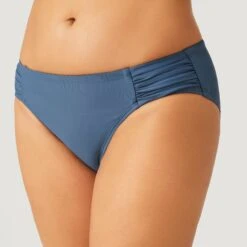 Women's Side Ruched Bikini Bottom -Free Country Shop SA2312 SLATE 087