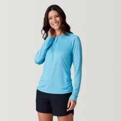 Women's UPF Long Sleeve Sunshirt -Free Country Shop SCLSS3813SKY 2212 SS23 011