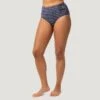 Women's Popcorn Stripe High-Waisted Brief -Free Country Shop SF2310 NAVY WHITE 0171