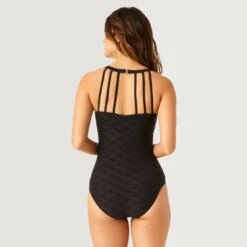 Women's Strappy Back One-Piece Swimsuit -Free Country Shop SH2001 BLACK 431