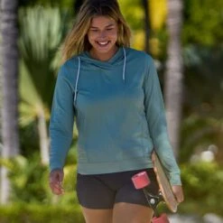 Women's Hooded Pullover UPF Sunshirt -Free Country Shop SPLSS3819SRLSS3524 T0118 070