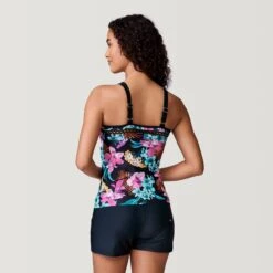 Women's Bali Tropical High Neck Tankini Top -Free Country Shop SRLSS3106 BLACK MULTI 156 SRLSS3503 BLACK 2212 SS23 040