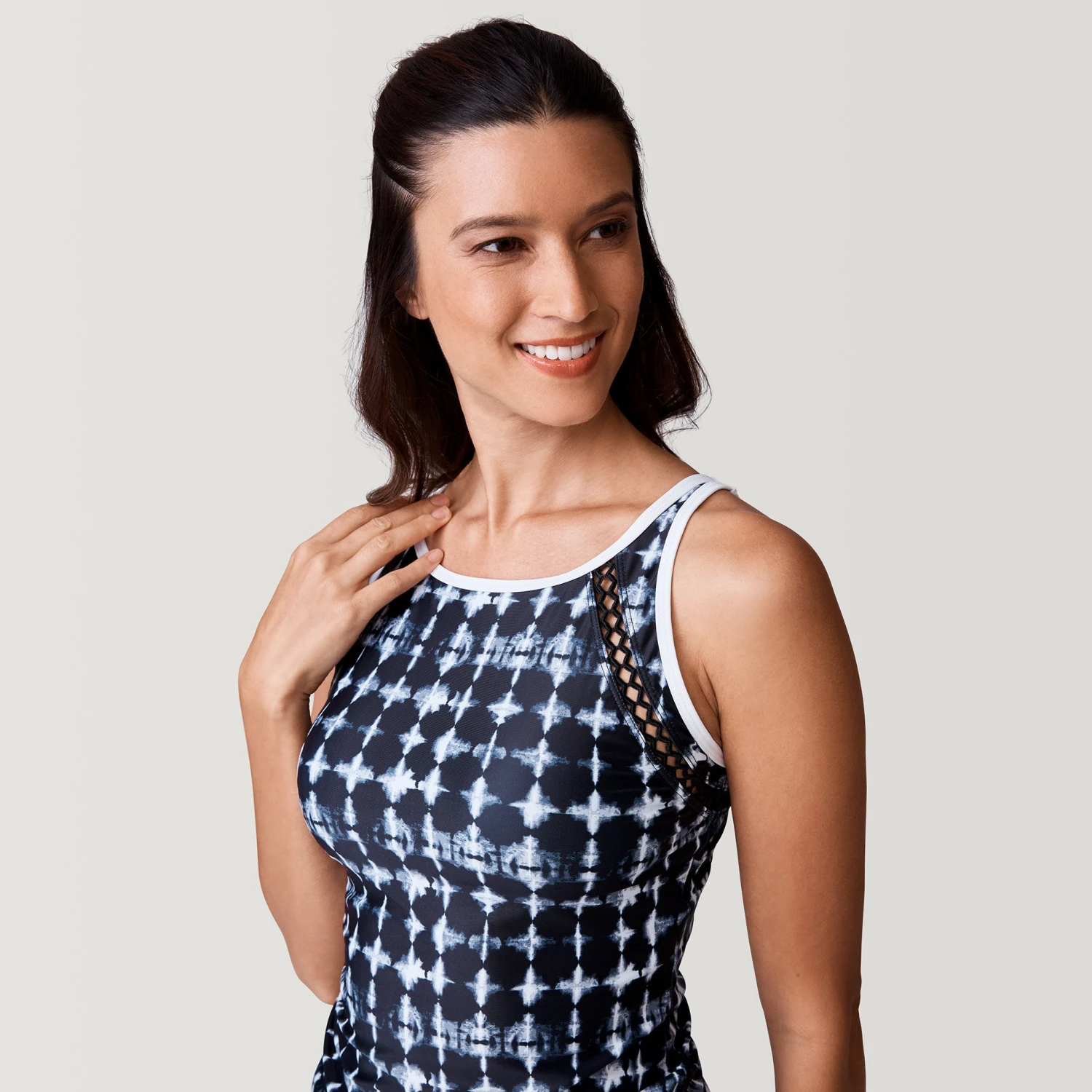 Women's Coastline High Neck Tankini Top 3 Women's Coastline High Neck Tankini Top