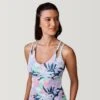 Women's Prism Floral Double Strap Cut Out Tankini Top