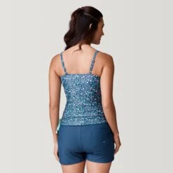 Women's Wild Flower V-Neck Tankini Top -Free Country Shop SRLSS3117TROPICALTURQ181 2212 SS23 040