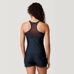 Women's Island Vibe Mesh Zip Up Racerback Tankini Top -Free Country Shop SRLSS3125 BLACK 170 SRLSS3503 BLACK 2212 SS23 039