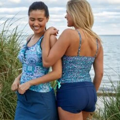 Women's Wild Flower V-Neck Tankini Top -Free Country Shop SRLSS3147SWLSS3417SRLSS3117SRLSS3524 A028 041