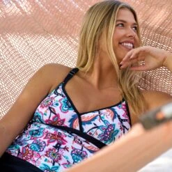 Women's Macreme Back Tankini Top -Free Country Shop SRLSS3169SA2401 T018 067