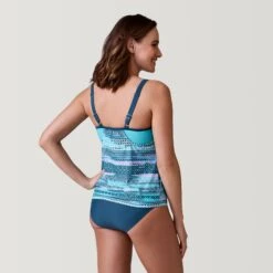 Women's Summer Haze V-Neck Blouson Tankini Top -Free Country Shop SRLSS3170TROPICALTURQ169 2302 SS23 019