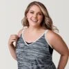 Women's Plus Size Heat Wave V-Neck Blouson Tankini Top 2 Women's Plus Size Heat Wave V-Neck Blouson Tankini Top -Free Country Shop SRLSS3170XBLACK171 2302 SS23 022