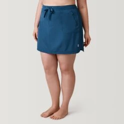 Women's Plus Size Beach And Beyond Skort -Free Country Shop SWLSS3417XSLATE 2302 SS23 008