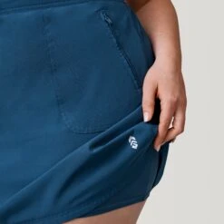 Women's Plus Size Beach And Beyond Skort -Free Country Shop SWLSS3417XSLATE 2302 SS23 022