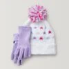 Girls' Star Beanie & Glove Set 2 Girls' Star Beanie & Glove Set -Free Country Shop YY KH14433FCBG WHITE 0138